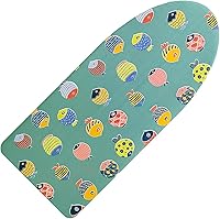 Vista 1 de Funda y almohadilla pequeña para tabla de planchar de 12 x 32 pulgadas, 3 pares de correas de cierre de velcro, bordes elásticos, mini cubierta