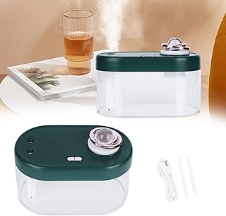 Humidificateur d'Air Diffuseur d'Huiles Essentiell 1l Humidificateur De Bureau Double Pulvérisation Humidificateurs De Brume Fraîche Avec Lumière De Nuit Ambiante Pour Le Bureau à Domicile Usb Aliment