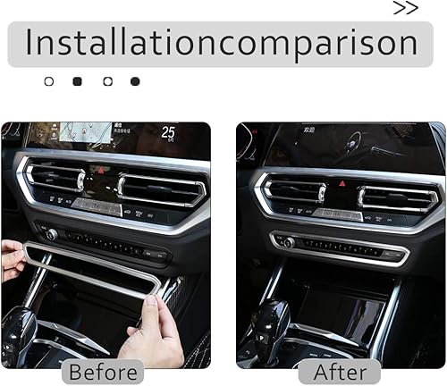 Miniatura 2 de CHEYA ABS cromo consola central marco de volumen para BMW 3 Series G20 G28 2019 2020