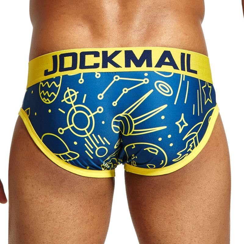 JOCKMAIL Men's Underwear Briefs Playful Printed briefs Ice Silk Sexy Low Waist Underwear - Image 2