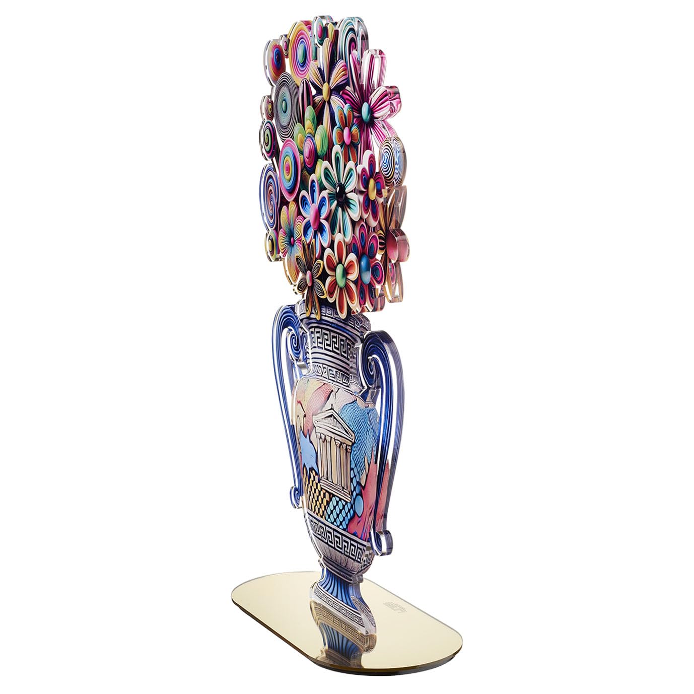 LINEE Recanati - GREEK POP Scultura Soprammobile Centrotavola Decorativo a Forma di Vaso in PMMA – Oggetto d’Arredo Ispirato all’Arte Greca per Casa e Ufficio – 28×51×13 cm circa – Made in Italy(UNO)