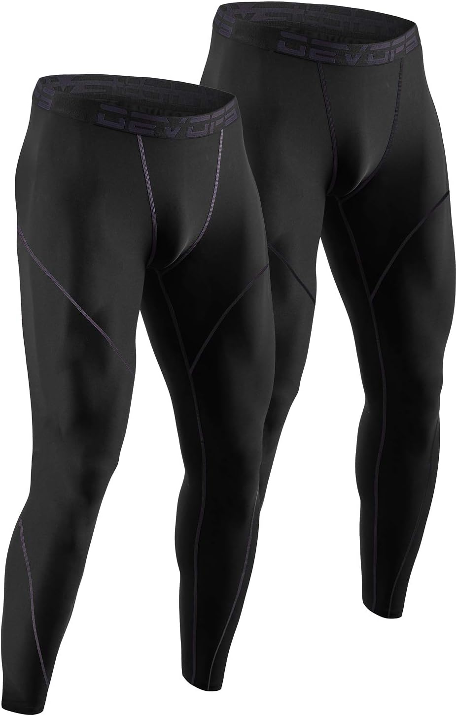 2 or 3 Pack Men's Thermal Compression Pants, Athletic Leggings Base Layer Bottoms