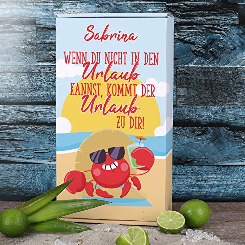 Herz & Heim® Urlaub in der Box als Geburtstagsgeschenk mit Capirinha und graviertem Cocktailglas in personalisierter… - Image 7