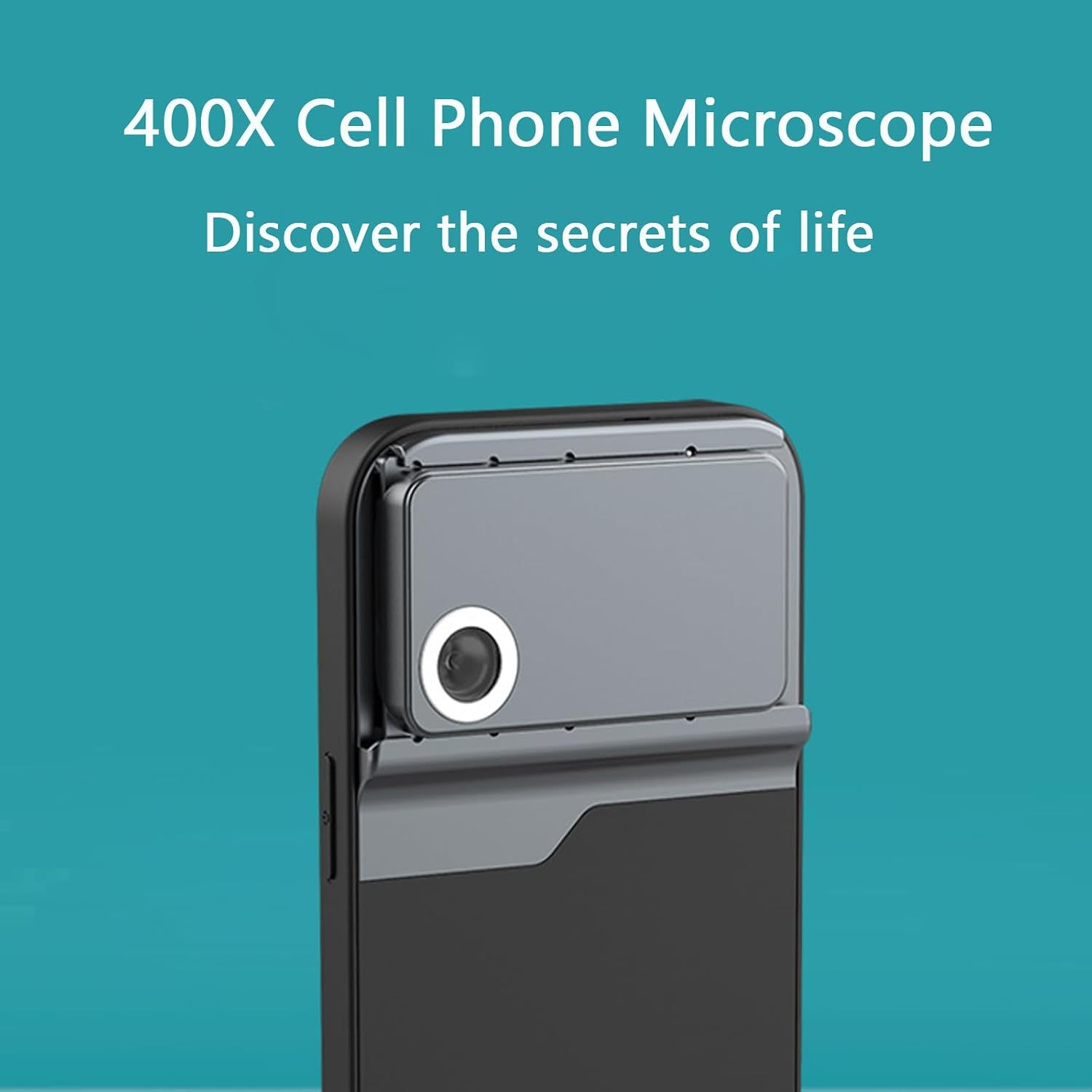 Phone Microscope Lens, 400X Phone Case Micro Lens with LED Light, Pocket Microscope Phone Camera Lens Attachment (Compatible with Phone 16pro max)