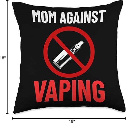 Miniatura 6 de Against Vape Smoking - Almohada electrónica para cigarrillos, 16 x 16 pulgadas, multicolor