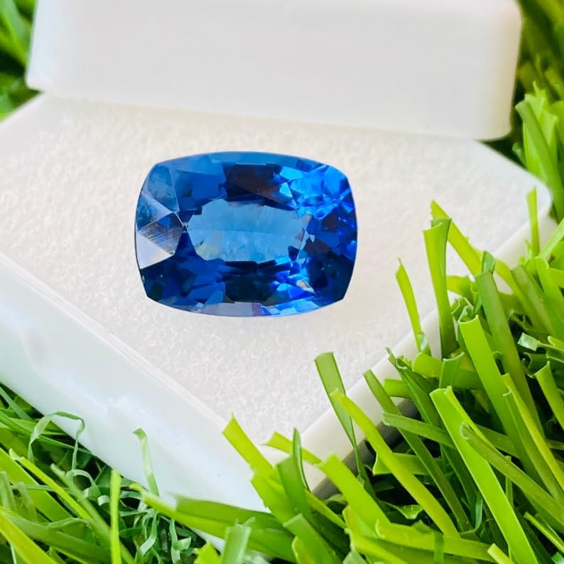 Tanzanite naturelle coussin 12x9mm pour création de bijoux DIY