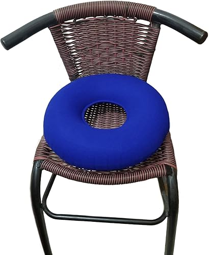 Miniatura 4 de Paquete de 2 almohadas en forma de dona, cojín inflable para el dolor de coxis, cojín de asiento para hemorroides, cojín de asiento redondo para