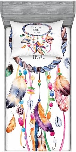 Miniatura 248 de Ambesonne - Juego de sábanas bajeras y fundas de almohada, diseño clásico botánico, plantas de jardín vintage, juego de 3 piezas con estampado