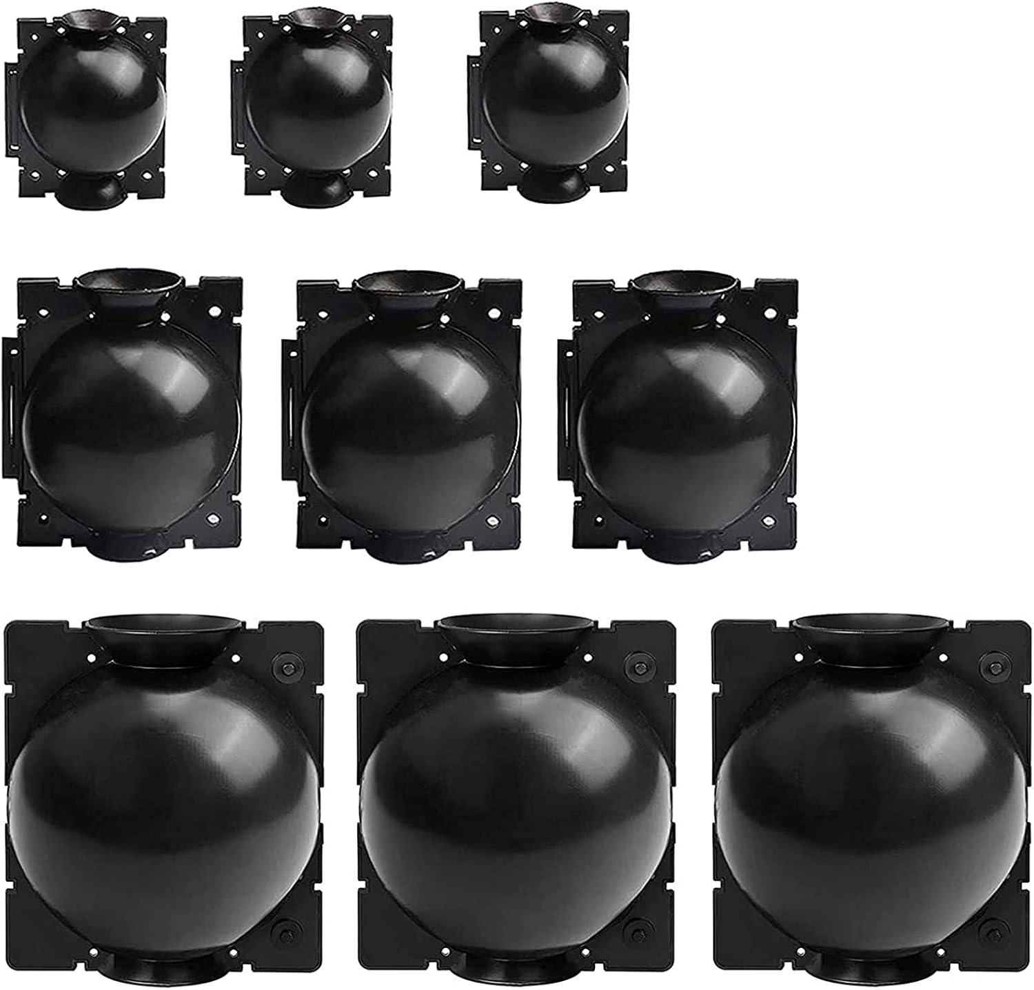 9 Pcs Assisted Cutting Rooting Plant Rooting Device Effective Asexual Reproduction Equipment - High Pressure Propagation Ball Box Grafting Plastic for Various Plants (L+M+S)
