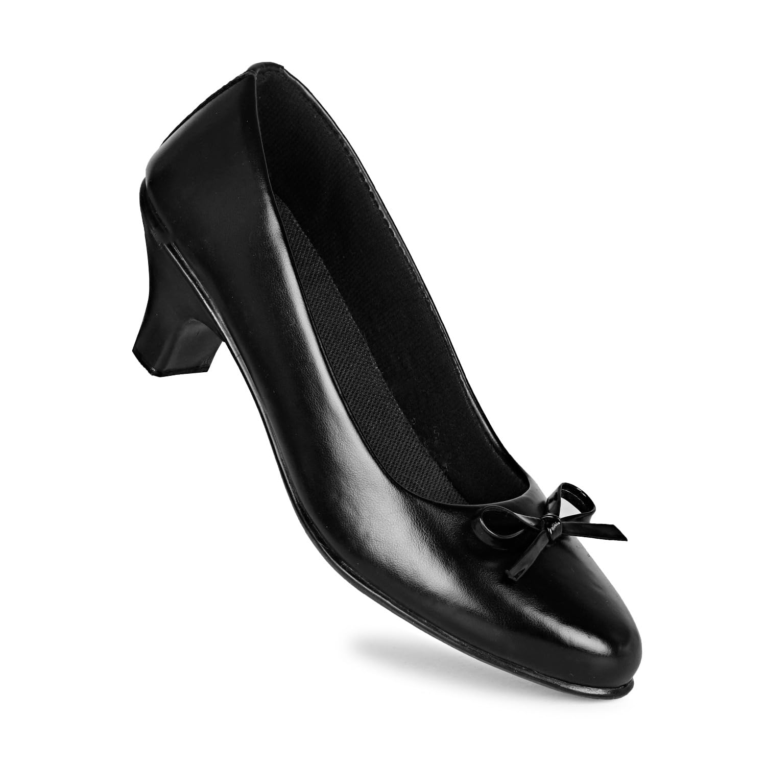 Synthetic Leather Loafer Ballerina for Women | Black Slip-On Formal Shoes with Stylish Buckle Detail, Classic Office Wear, Business Meetings & Casual Outings-image-20