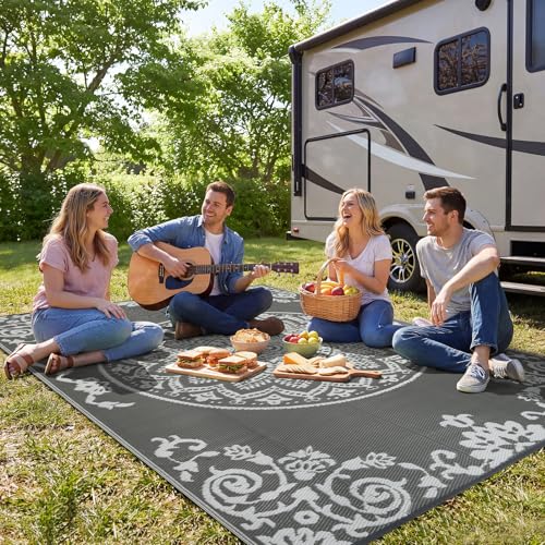 famibay Outdoor Rug Waterproof 5x8 ft, Reversible Outdoor Plastic Straw Rug, UV-Resistant Patio Rug Lightweight Portable RV Mat Indoor Outdoor Carpet for Camping, Balcony, Deck, Backyard, Picnic by famibay - Used condition - Image 6