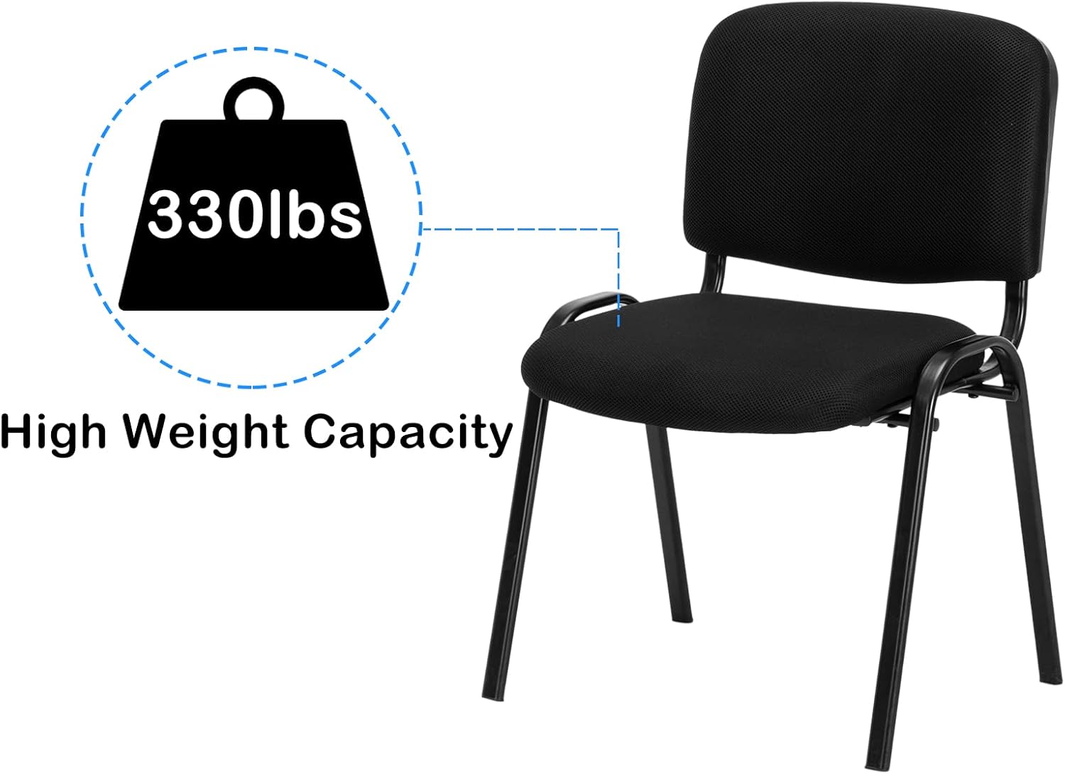 VINGLI Waiting Room Chairs, 5-Pack Black Mesh Church Chairs Conference Room Chairs Stackable Armless Chairs, Office Guest Chairs & Reception Chairs Stacking Chairs for Meeting Room, Office Lobby : Everything Else