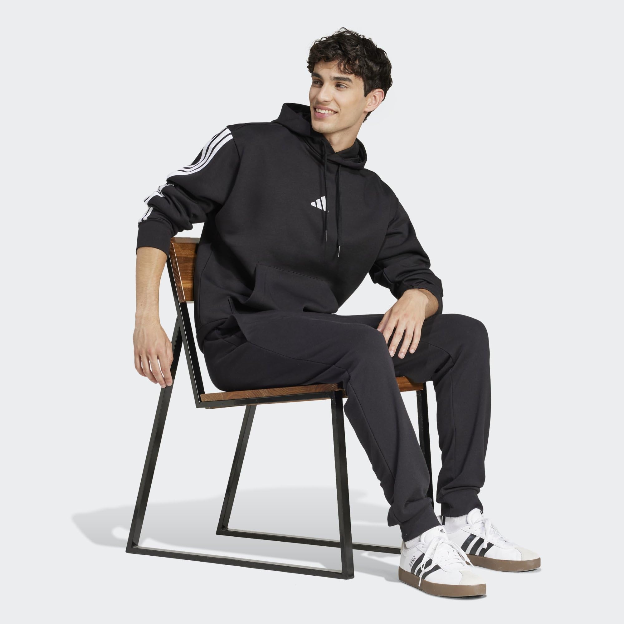 adidas Bluza z kapturem Mężczyźni Essential Three Stripes Fleece Hoodie