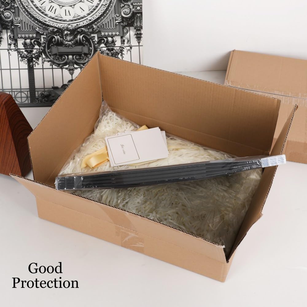 Scatole regalo grandi con coperchio, confezione da 5 pezzi, 33 x 22 x 10 cm, grandi scatole regalo nere con nastro, scatole regalo pieghevoli per regali, festa del papà, scatola per proposte dello