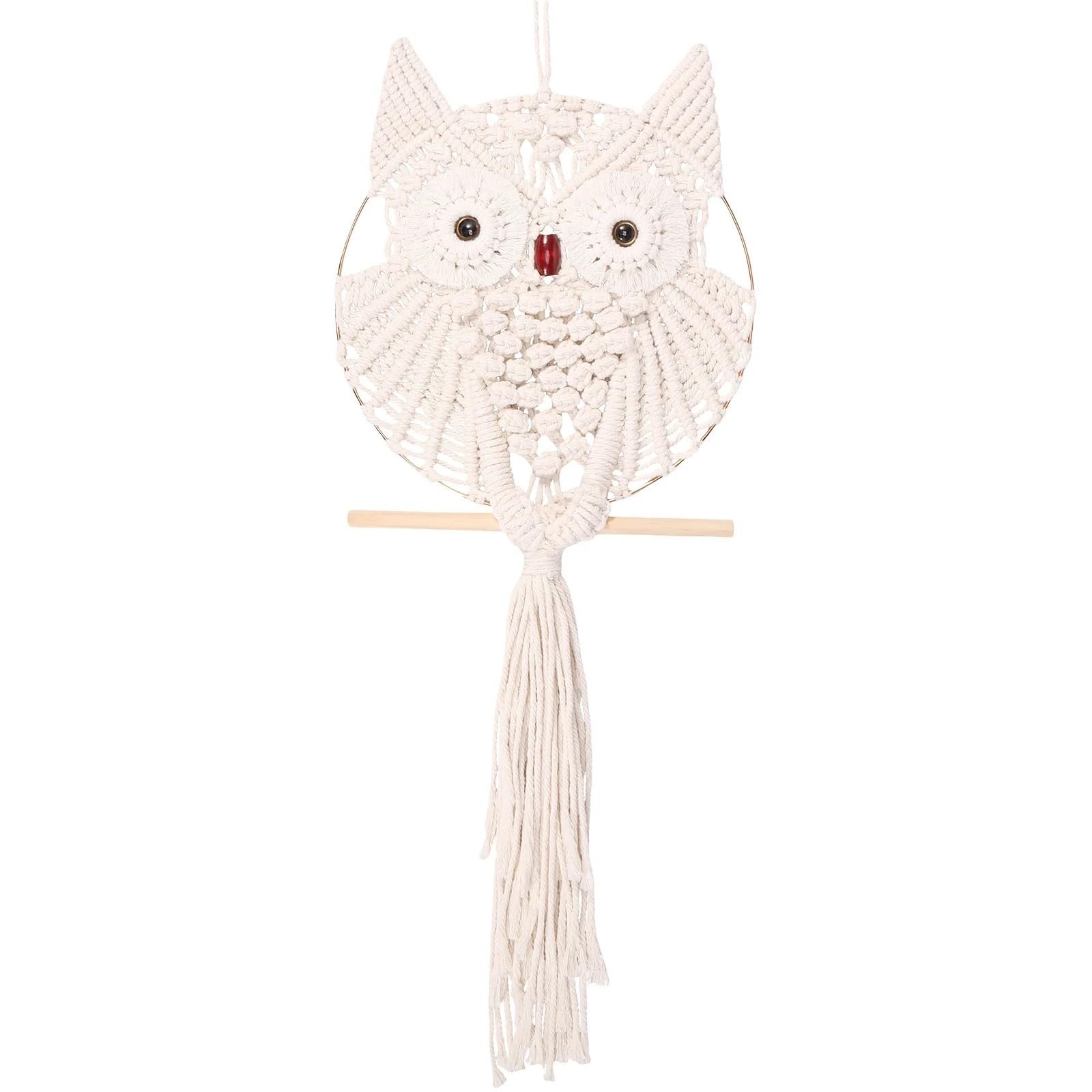 2PCS Hand Woven Dream Catcher Lace Wall Decoration Good Luck Art Hanging Tapestry for Bedroom