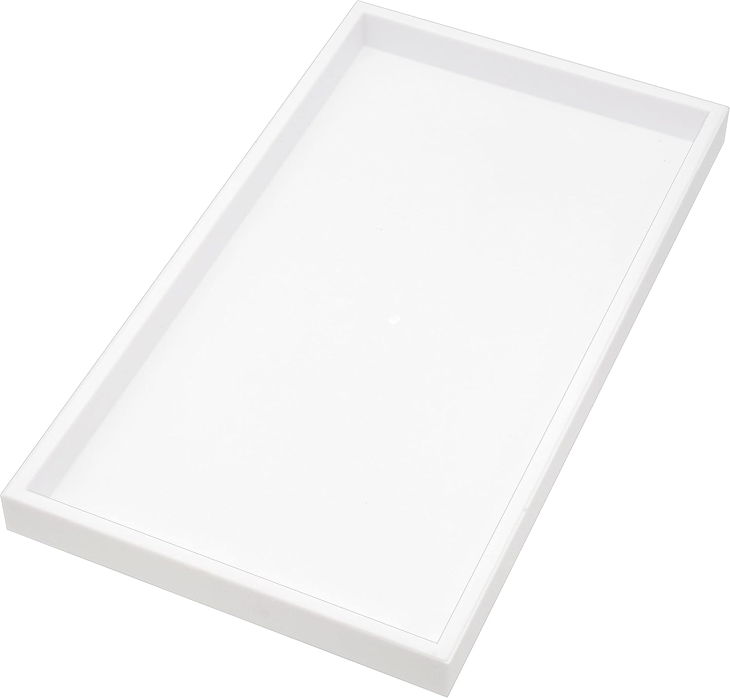 FindingKing 6 Jewelry Showcase Display Travel Tray White Stackable