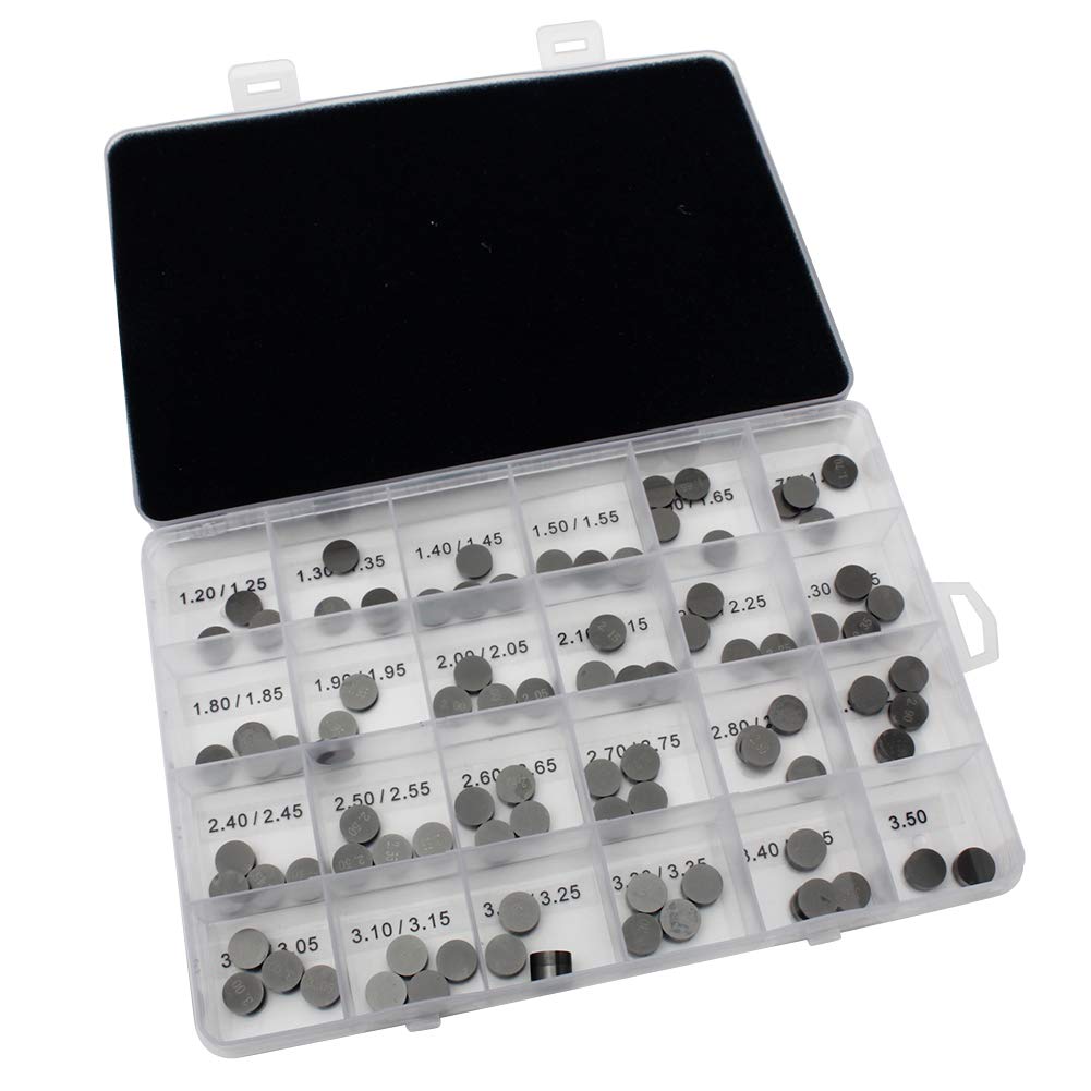 Tarazon 94pcs 9,48 mm Valve Shim Ajuste de válvula 1.20 mm 3.50 mm 32 cuchillas calibrador para Yamaha WR 250 450 F WR400F WR426F YZ250F YZ400F YZ426F YZ450F FJR1300 V-Max 170. 0 YFZ 450 R X.