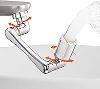 Spurtar 1440° Swivel Faucet Extender Aerator for Kitchen Bathroom Sink - 2 Modes, Toddler-Friendly, Fits G1/2" 55/64" 15/16" Threads