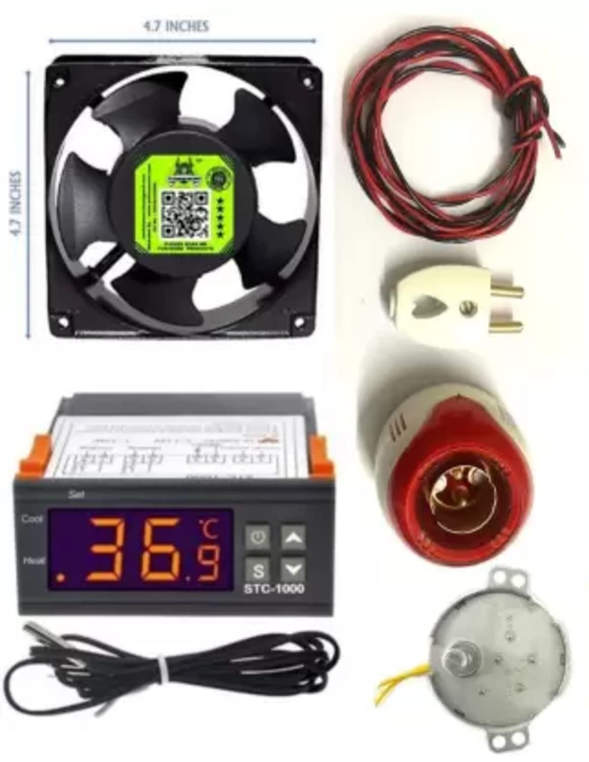 TechSupreme STC1000 Digital Temperature Controller+ AC FAN +AC Motor for DIY Incubator Temperature Sensor and Controller-image-17