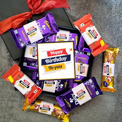 ODDCLICK Birthday Gift Box with Assorted Chocolate Bars, Greeting...