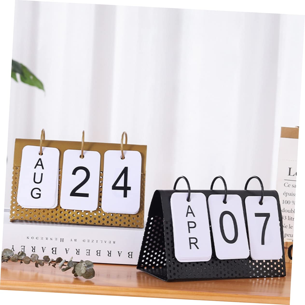 SEWACC 5stücke Metall Tischkalender Schreibtisch -kalender Für Studenten Einfach Umblättern Dekorativ Für Büro Und Zuhause