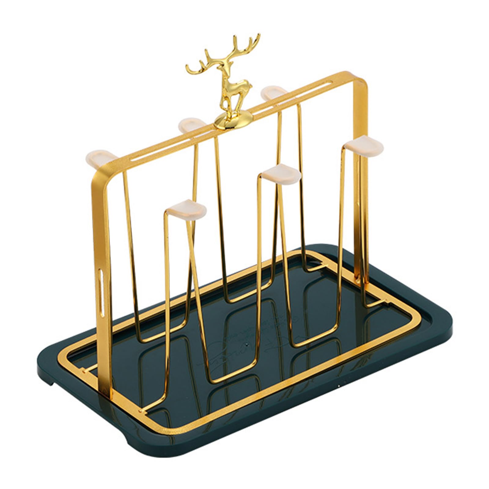 Jazuaiao Portable Glass Cup Draining Rack Home Accessory for Mugs and Teacups with Easy Installation and Cleaning Features Cups Storage Rack