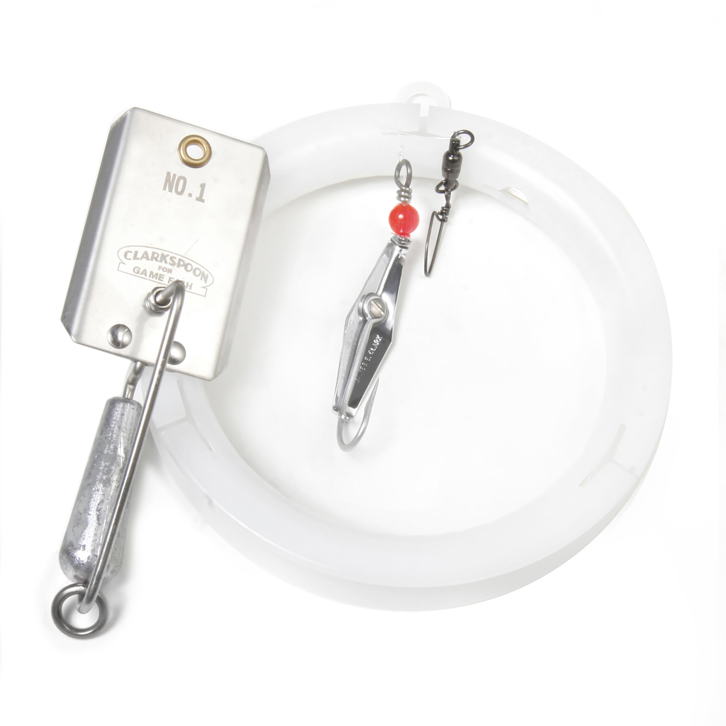 Planer Kit - Size 1 Fishing Planer with Rigged Size 0 Silver Clarkspoon - Excellent for Catching Spanish Mackerel, Bluefish, Bonito, Blackfin Tuna, and More! Rigged and Ready to Fish