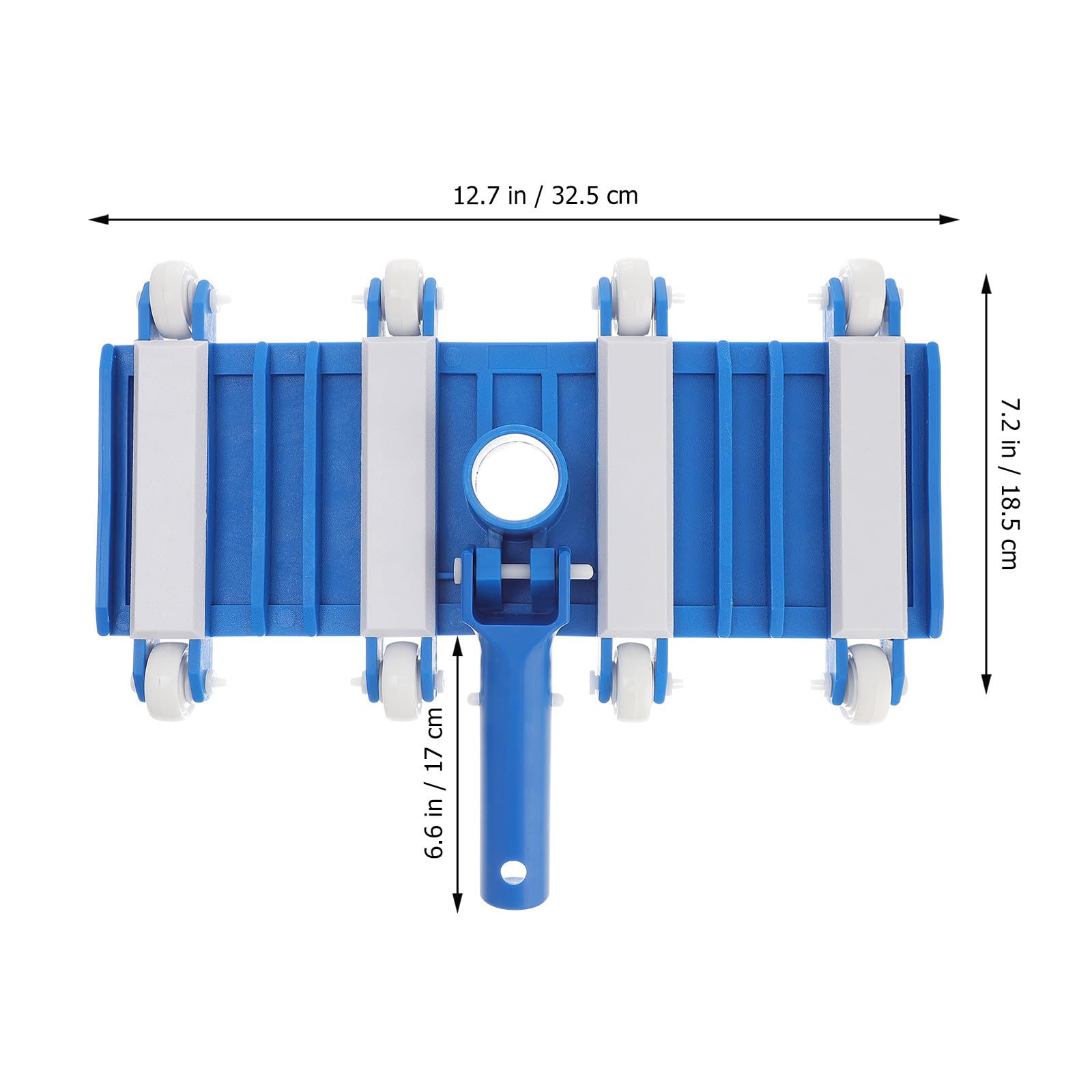 Cabezal de Succión de Piscina Herramienta de Limpieza de Piscinas para Limpieza Interior y Exterior Ruedas Antideslizantes Fácil de Instalar y Material Abs Resistente