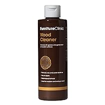 Detergente per Legno Furniture Clinic-Pulisce, Ravviva Tutti i Tipi di Legno da Interni, Esterni- Rimuove Grasso, Cera, Spray in Eccesso, Nicotina, Fumo- per Pavimenti, Mobili, Porte, Decking. 500ml