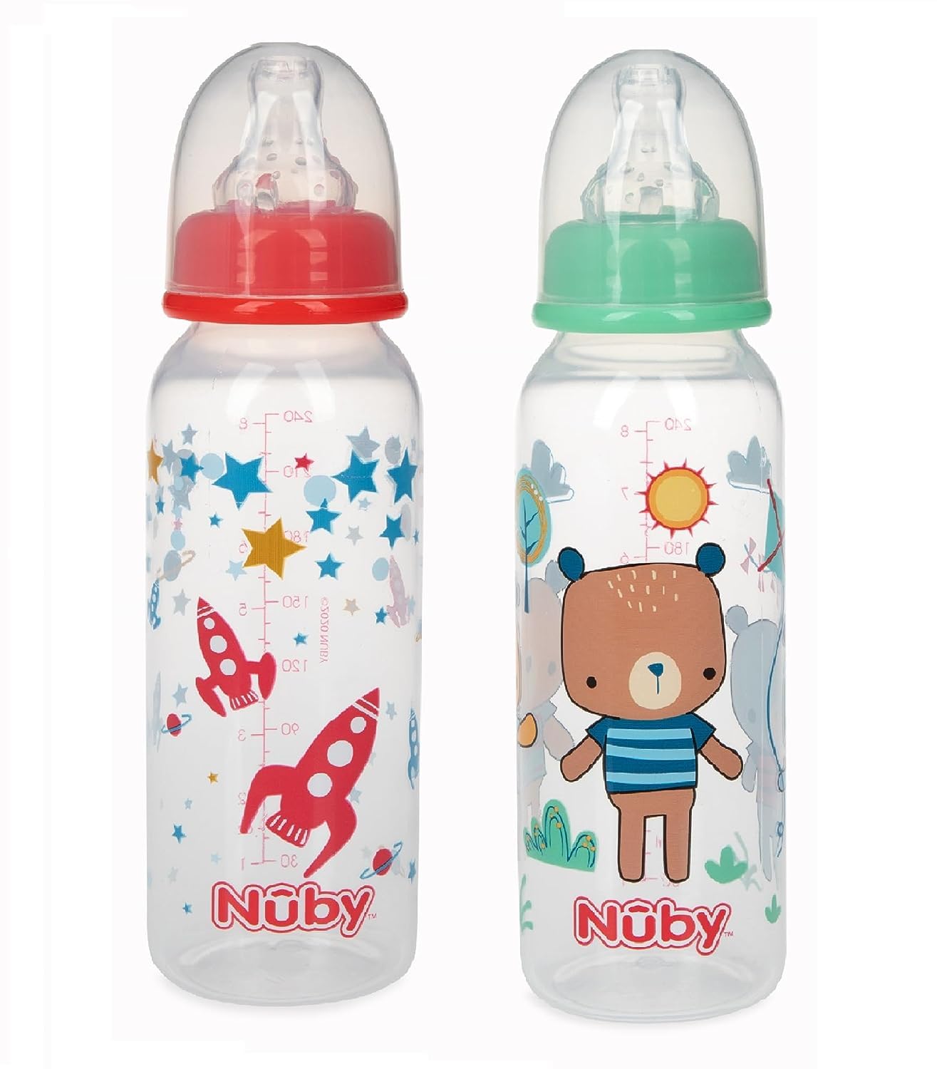 Biberon – Nuby – 226,8 gram Pack-of-2 Imprimé anti-goutte Bouteille (1 lot uniquement) 1167