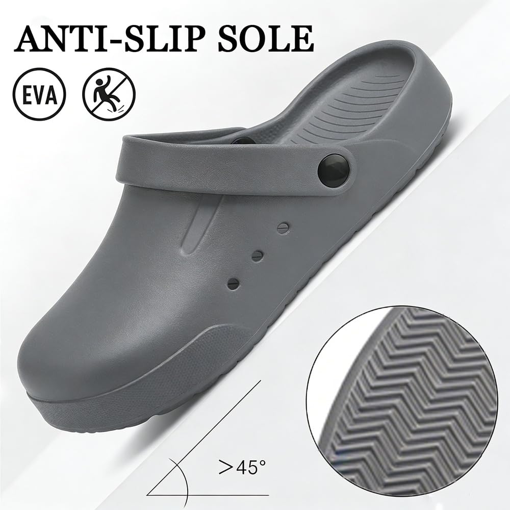 Nihaoya Zuecos para hombre y mujer, zapatos de jardín, pantuflas de playa para exteriores, cómodas, antideslizantes, ligeras, transpirables