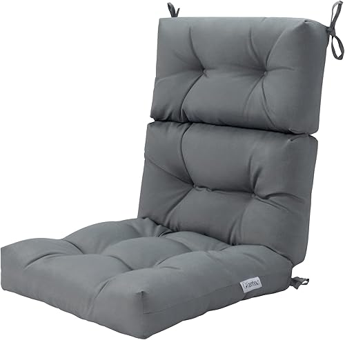 Vista 32 de Tangkula Cojín para silla de respaldo alto para patio, 1 unidad (paquete de 1), color beige