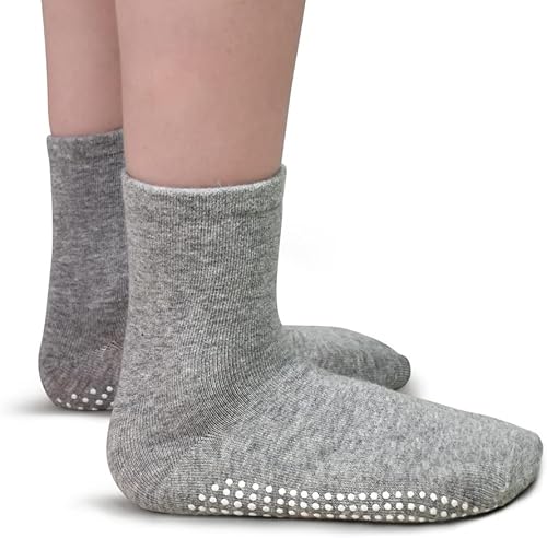 Vista 6 de Tphon - Calcetines antideslizantes para niños pequeños con pinzas para niños y niñas, calcetines antideslizantes para niños 15 pares, calcetines