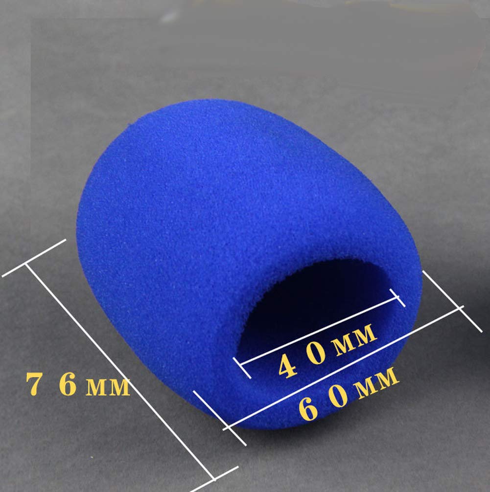 12 Pieces Shakeproof Anti-Rolling Handheld Microphone Windscreen Foam Cover & Mic Protection Silicone Ring & Bottom Rod Sleeve Holder Set for KTV Device(Color Random)