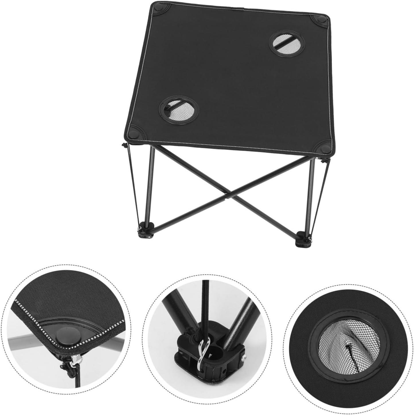 GALPADA Folding Outdoor Table Cup Holders Portable Camping and Beach Table for Picnics Travel Fishing and Outdoor Activities Lightweight Design