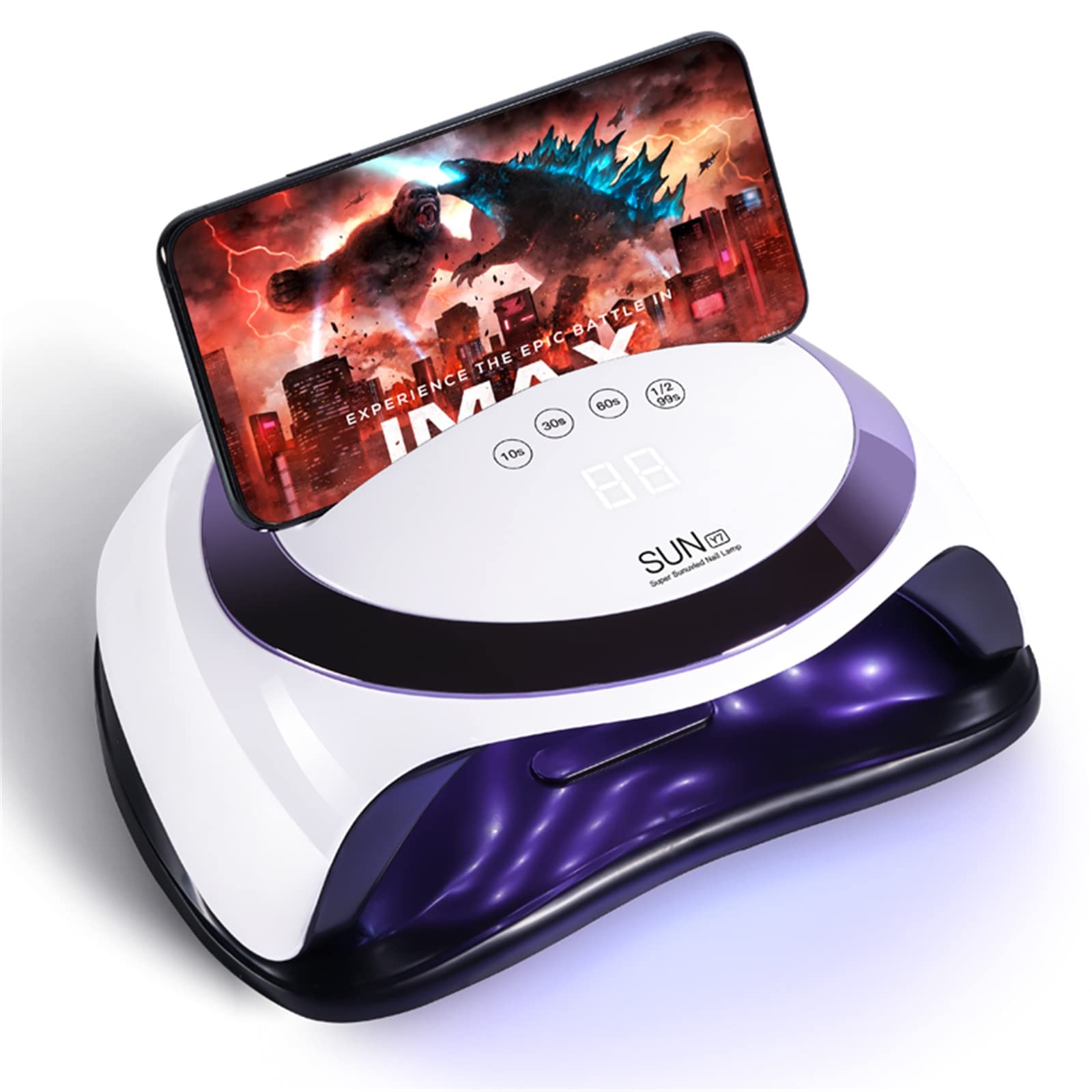 ZYC 168W Nail Dasher Dual Light Fonte UV Lampada per Unghie LED UV Non Una Mano Nera Asciugatrice a Secco rapido Macchina per la Terapia della Macchina Portatile