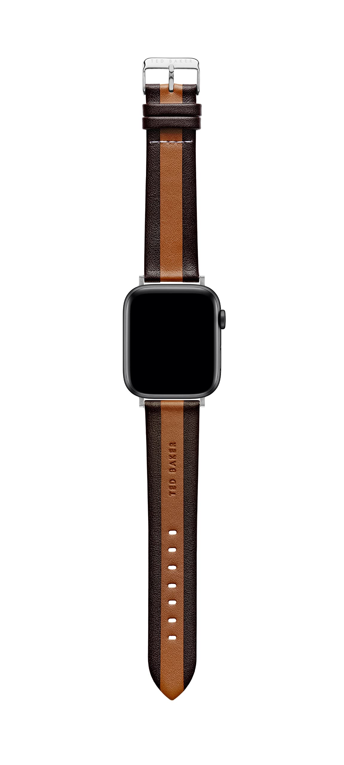 Ted BakerDouble Leather Brown & Tan Strap for Apple Watch® (Model: BKS42S217B0)
