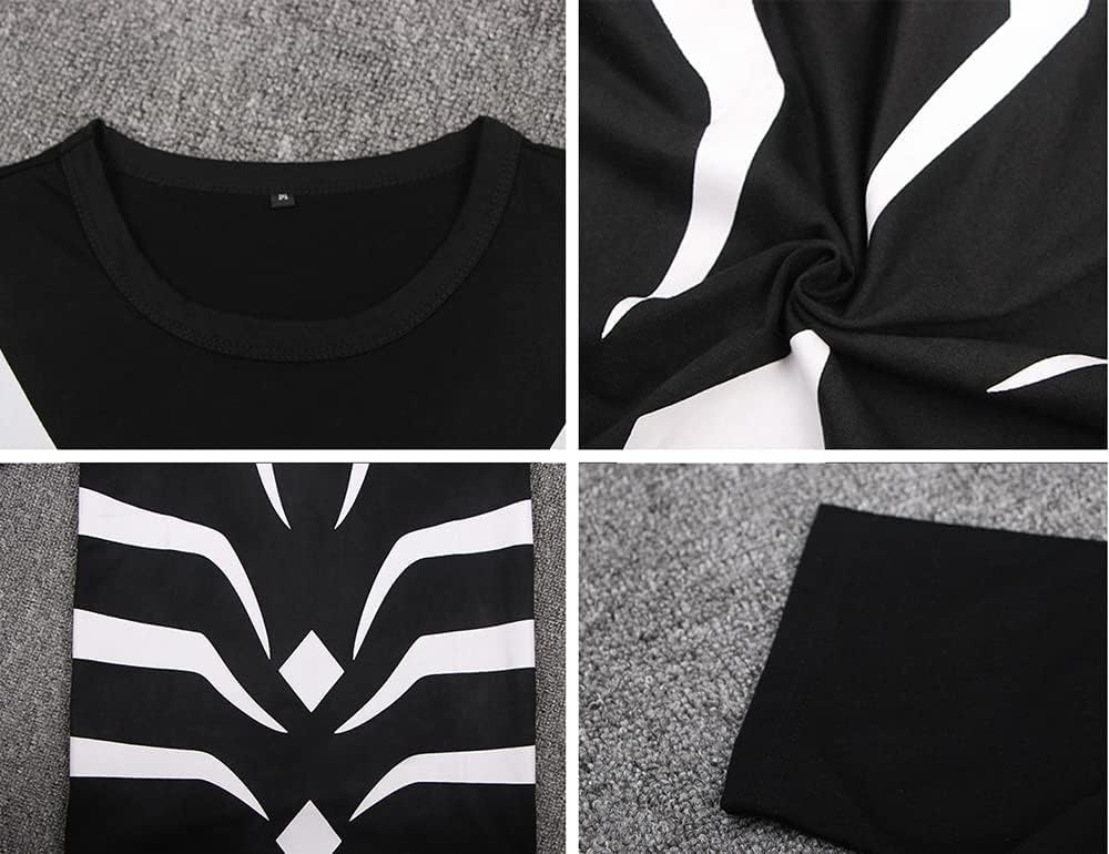 アクセラレータ Accelerator 一方通行 Tシャツ 日常服 コスプレ衣装 COSPLAY (S, ブラック)