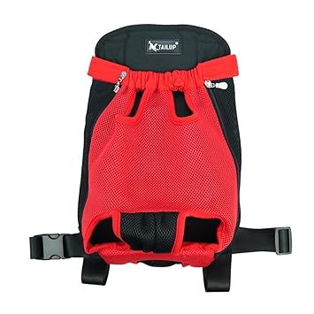 Indy Mall Legs Out Front-Facing Pet Dog Carrier Backpack for Walking Hiking Red XL