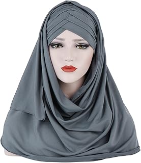 Womens Elegant Modest Hijab Muslim Hijab Scarf Muslimah Turban Ramadan Hijab Islamic Headscarf Hijab Head Wrap Scarf Shawl