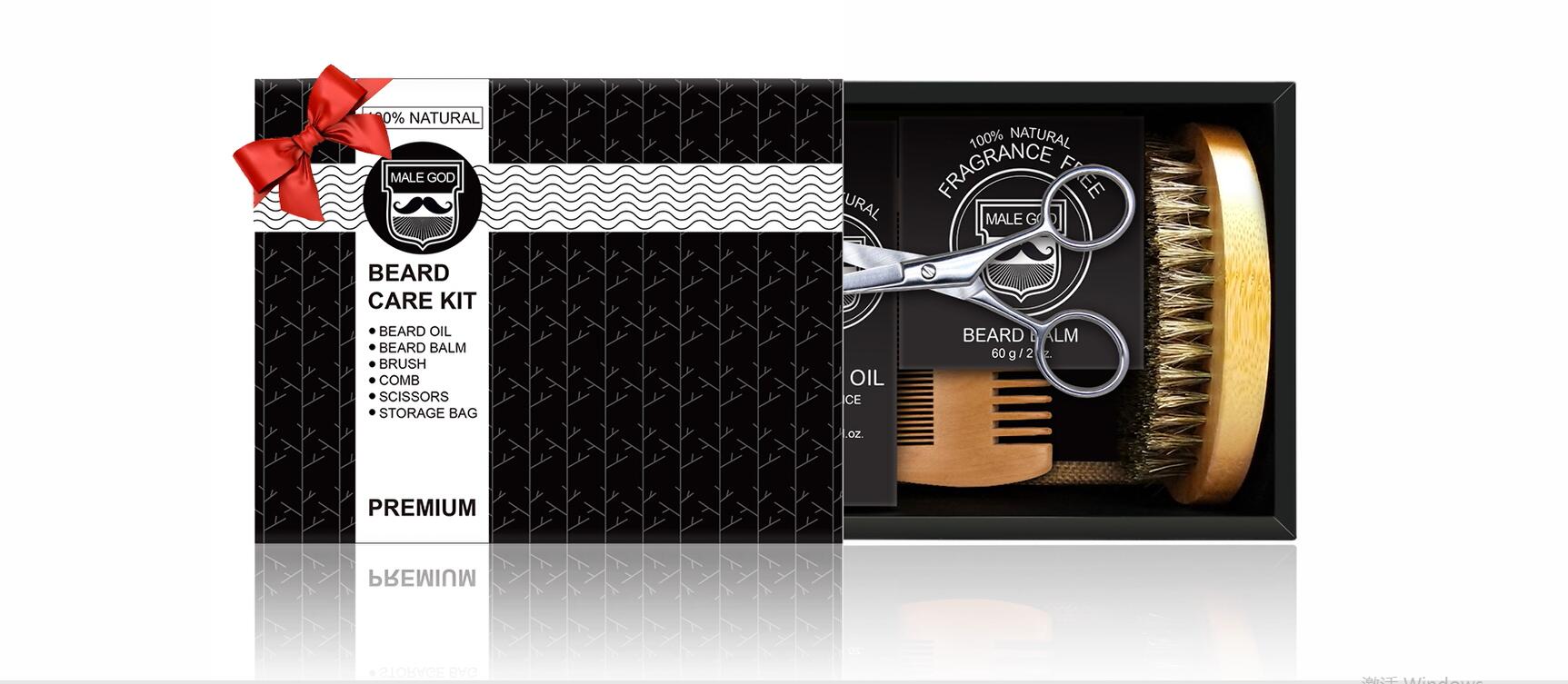Amazon.com: MALE GOD Beard Kit for Men's Grooming & Care, Natural