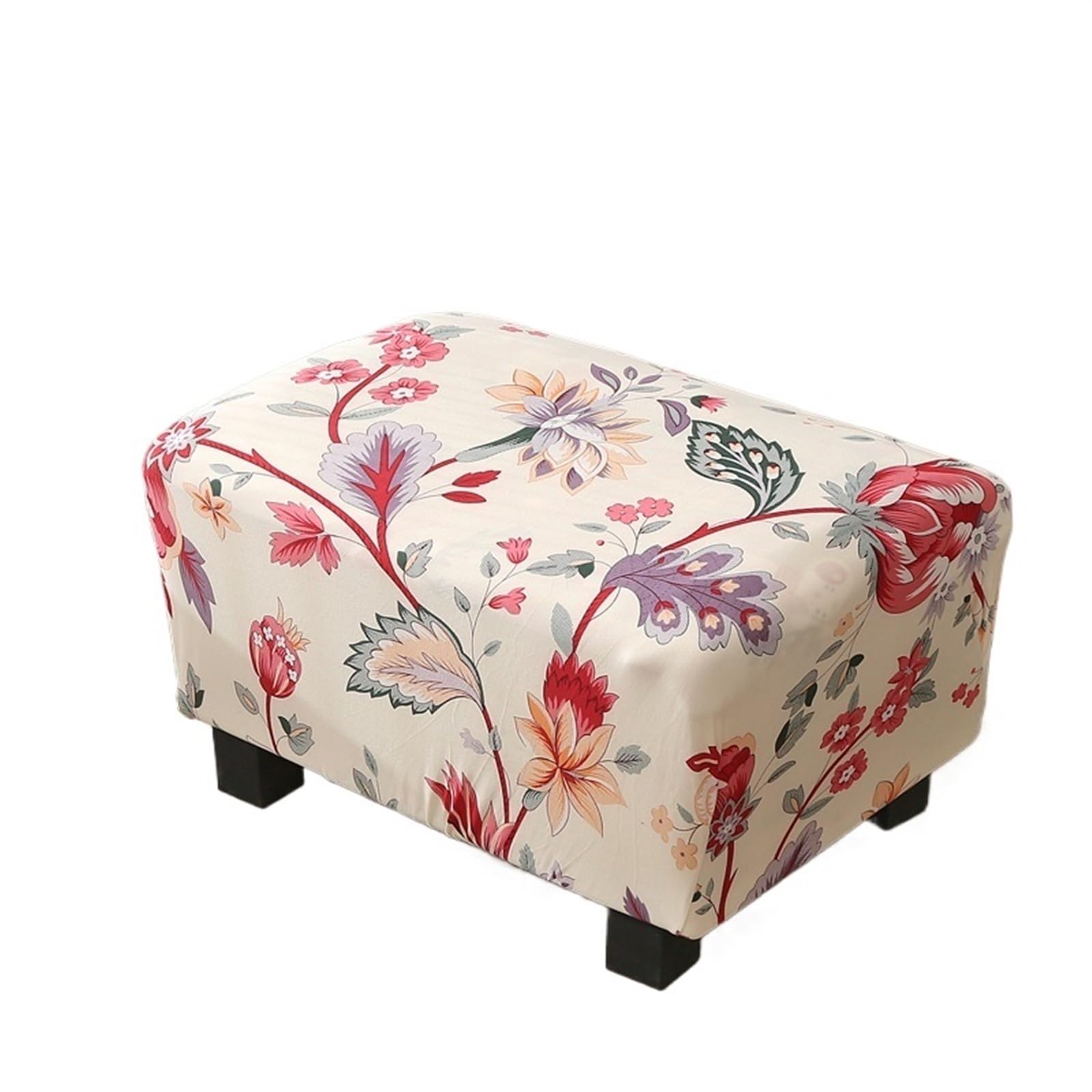 YXINAER Foot Stool Cover Ottoman Rectangular Storage Footstool Cover(Type3)