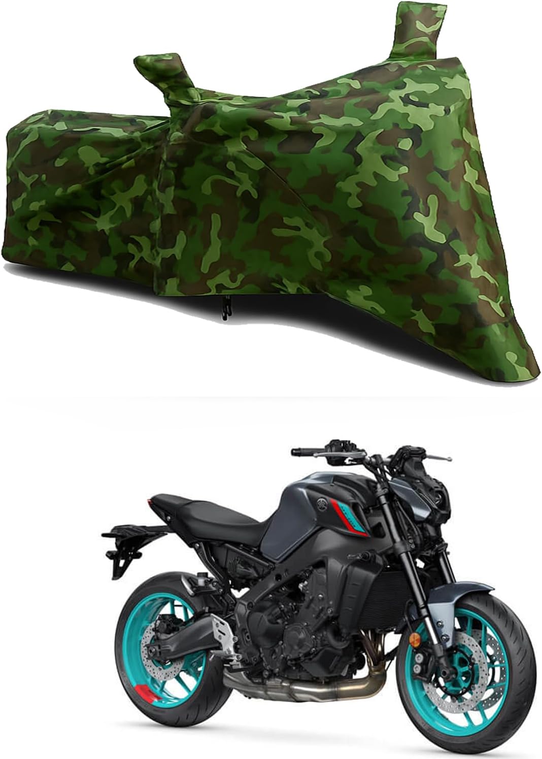 All Weather Protection Shield Bike/Scooty Body Cover Compatible with Yamaha MT-09 All Model Dustproof, UV Ray, Heat, Scratch,All Protection.[Multicolor]
