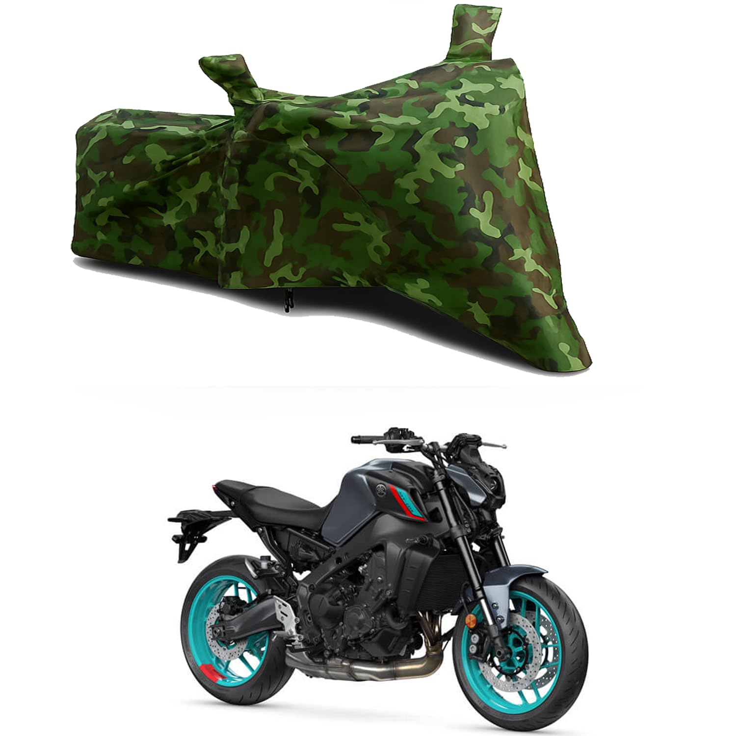 All Weather Protection Shield Bike/Scooty Body Cover Compatible with Yamaha MT-09 All Model Dustproof, UV Ray, Heat, Scratch,All Protection.[Multicolor]