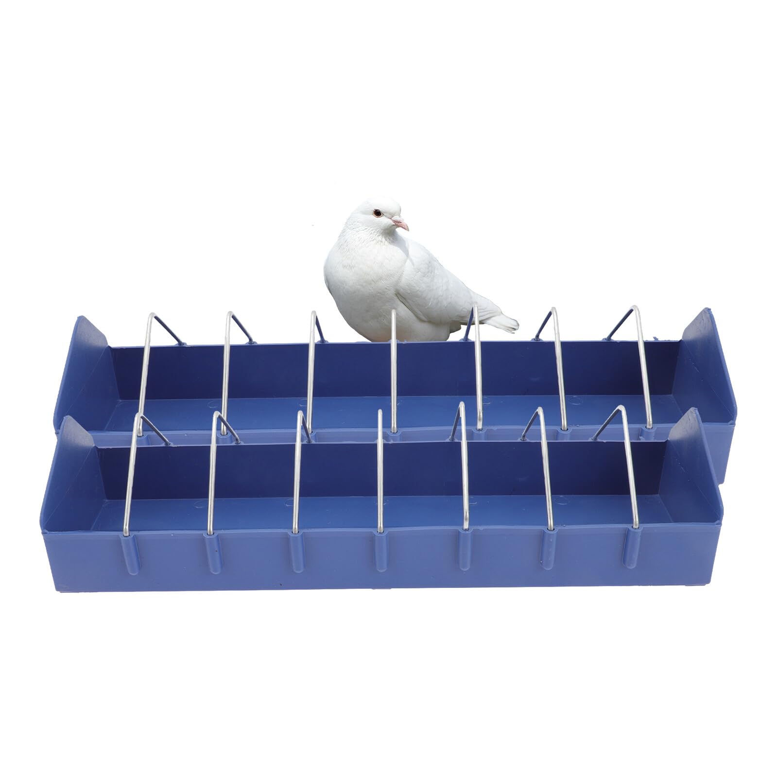 Angoily Mangiatoia per Piccioni 2 Unitá in Plastica PP Design Anti-Splash Facile da Estrarre, per Gabbie di Uccelli e Pappagalli