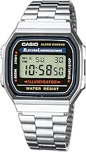 Casio Unisex-Uhr Digital mit Edelstahlarmband – A168WA