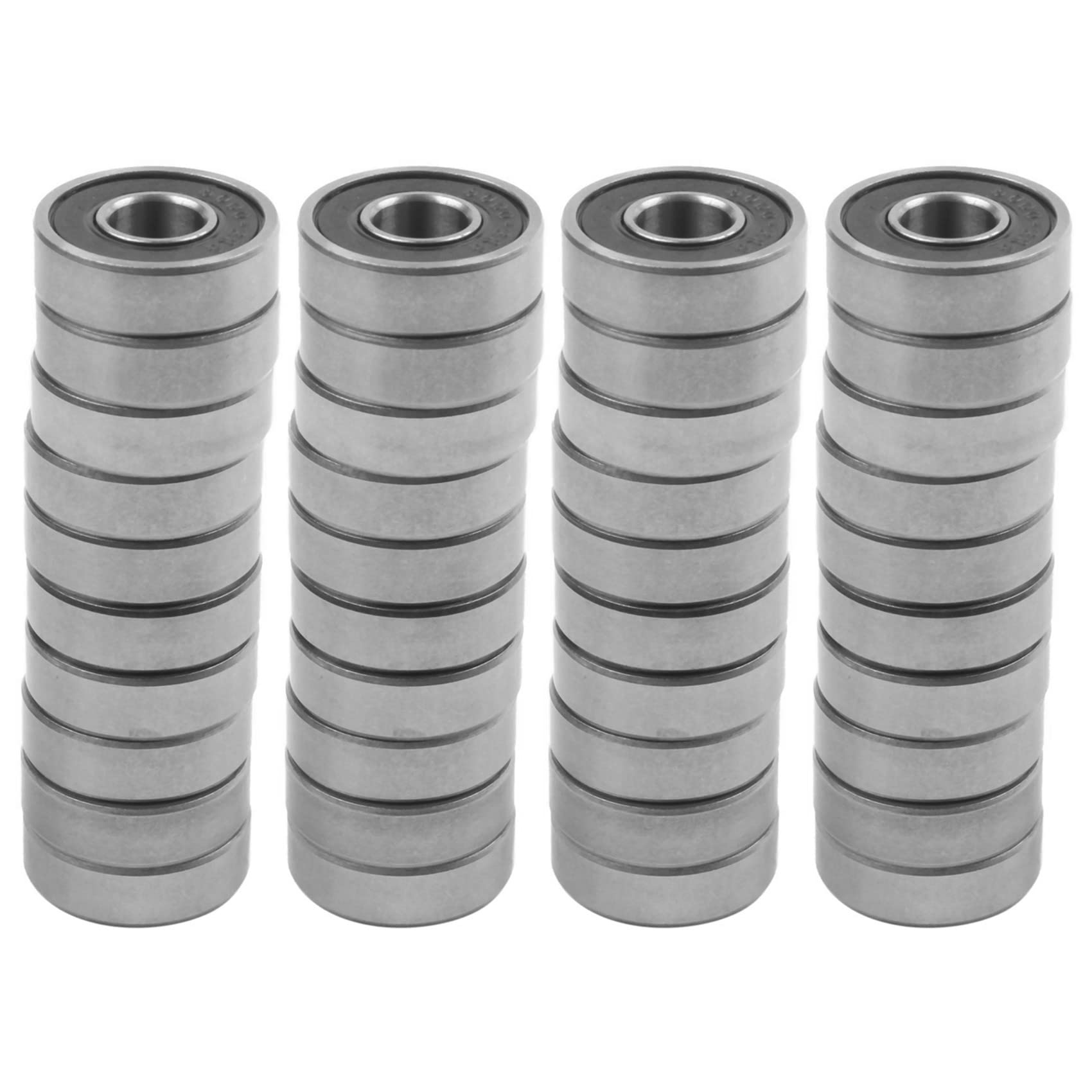 Jnchdghwa Silver & Black 40Pcs 6000Rs Shielded Deep Groove Radial Ball Bearings 10Mmx26mmx8mm