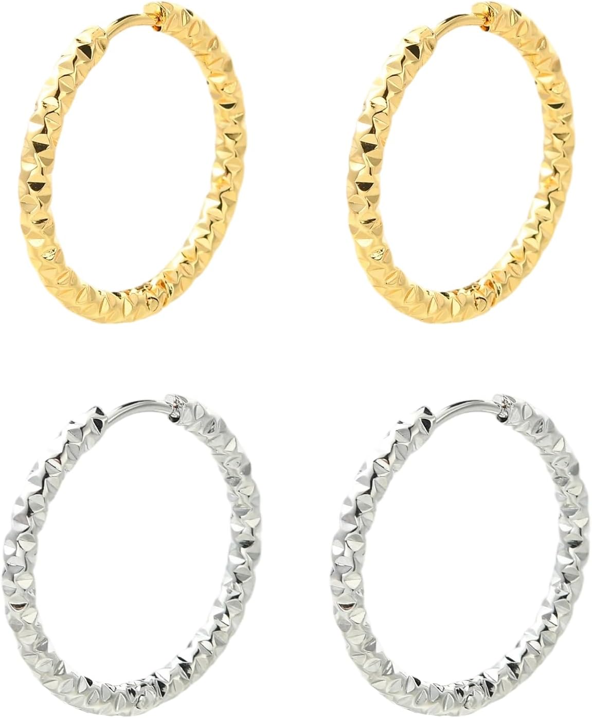 Assorted 304 Stainless Steel Circle Hoop Earrings Women Jewelry