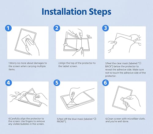 Vista 8 de MoKo Protector de pantalla mate PET para Microsoft Surface Pro 10 2024 / Surface Pro 9 de 13 pulgadas 2022 / Pro 8 2021 / Pro X, escribe, dibuja