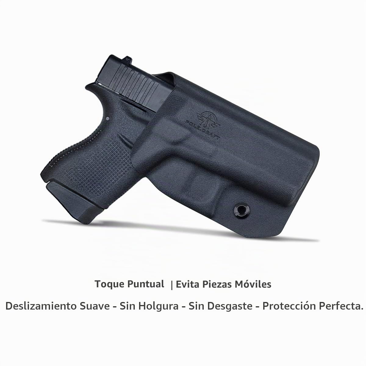 Glock 43 holster, Glock 43x holster OWB Kydex Funda Custom Fit: Glock 43 / Glock 43X (Gen 1-5) Pistol - Transporte exterior de la pretina - Clip de cinturón de 1.5-2 pulgadas - Adj. Width Height Retención de inclinación, Entrada ensanchada